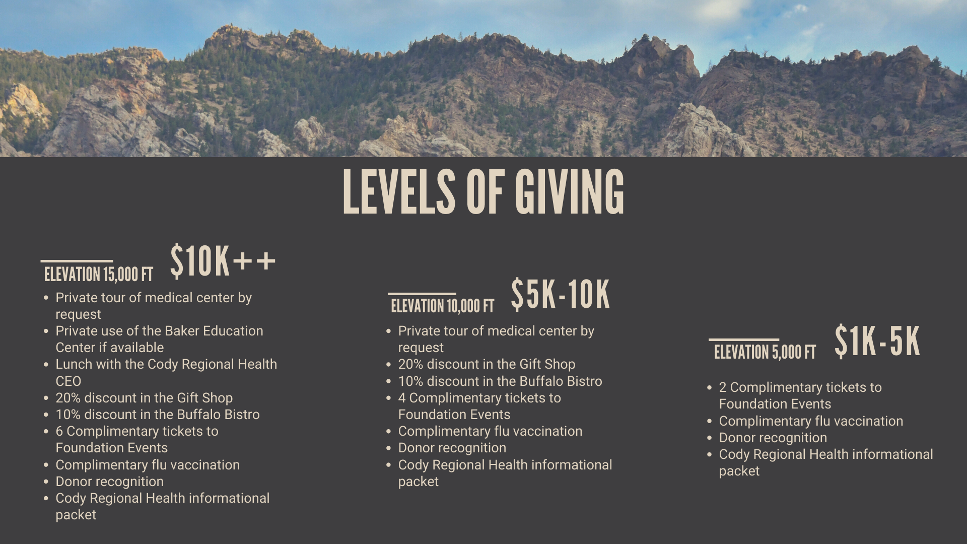 Levels of Giving